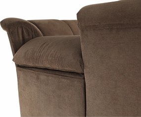 Kinyitható ülőgarnitúra, barna szövet, balos, SANTIAGO