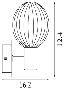 Searchlight 30506GO - Fali lámpatest LUMINSPHERE 1xG9/7W/230V, sárgaréz