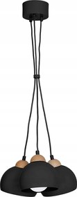 Hármas függeszték lámpa fekete 3xE27 Dama MLP6580 Eko-light