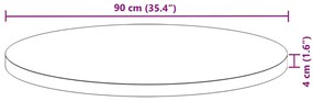 kerek tömör akácfa asztallap Ø90 x 4 cm