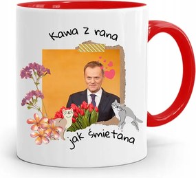 Donald Tusk Piros Bögre Platform Ajándék fényképes nyomtatással
