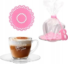 Csésze filc alátét 18 db-os szett Születésnap A királynő csak egy van