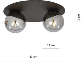 Emibig modern mennyezeti lámpa solar fekete grafit emi1128/2