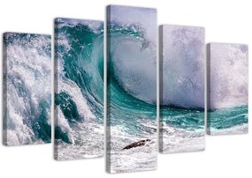Gario Vászonkép Habos hullám - 5 részes Méret: 100 x 70 cm
