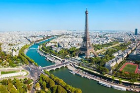 Fotográfia Eiffel Tower aerial view, Paris, saiko3p