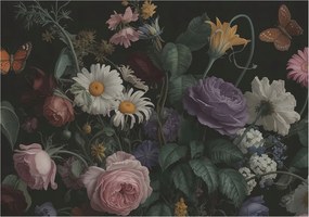 Modern fotótapéta Flizelina falra Virágos elegancia 312x219 Ragasztó