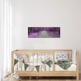 Kép - Út a parkon (órával) (90x30 cm)