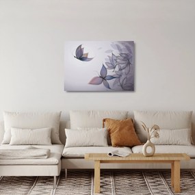 Kép - karikatúra, pillangók (üvegen) (70x50 cm)