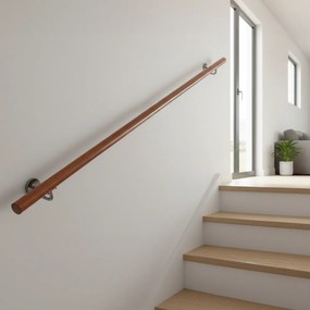 Fogantyú/korlát, tömör fa, barna, 150 cm, MANEL TYP 3