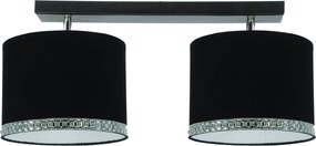 Divat Mennyezeti lámpa, csillár modern fekete lámpabúra dekorációval 20cm Led