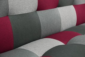 Kanapé, bordó színű anyag/szürke, ALABAMA