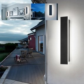 Homlokzati kerti lámpa kültéri fali lámpa IP65 fali 9W Led CCD 30cm