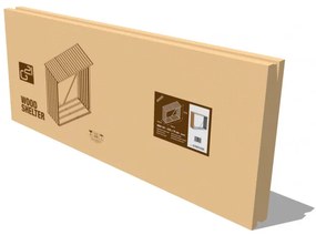 Tüzifa tároló 1,7m3, 136 - 182 x 75 cm, barna, Penta G21