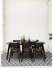 Cato fekete tölgyfa étkezőszék sötétszürke ülőrésszel - Rowico