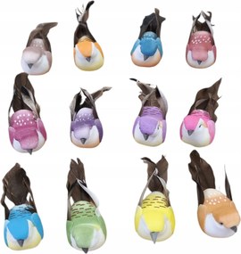 Függöny kiegészítők 12 db-os madárka szett színes csattal