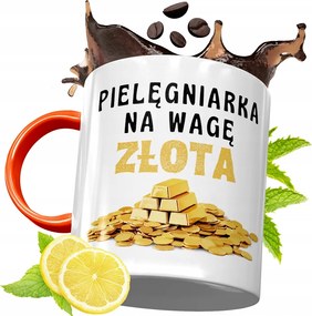 Narancssárga Bögre Ápolónőnek Ajándékba, fényképes nyomattal