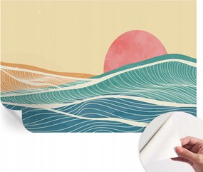 Öntapadós fotótapéta Nappaliba és Hálószobába Tengeri hullámok 104x70 cm