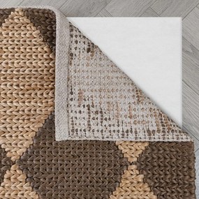 Barna-natúr színű kézi szövésű jutakeverék szőnyeg 120x170 cm Effie Diamond – Flair Rugs