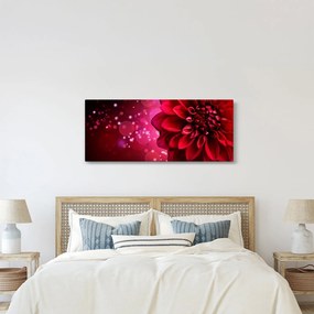 Piros virágok képe (120x50 cm)