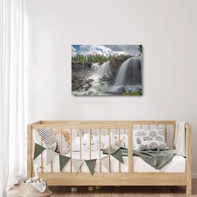 Vízesések képe (üvegen) (70x50 cm)