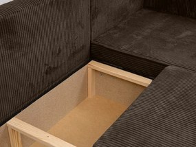 AKCIÓ Sötétbarna U alakú ülőgarnitúra SMART COSARO 295x140 cm II. osztály