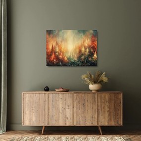 Üveg kép - Erdők festése (70x50 cm)