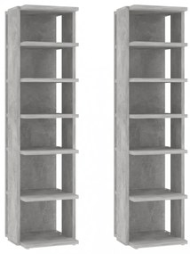 2 db betonszürke cipősszekrény 27,5 x 27 x 102 cm