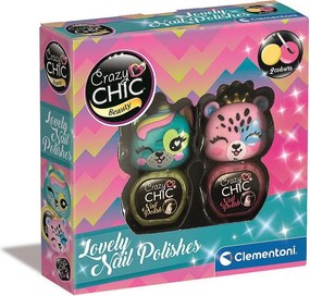 Crazy Chic Lovely Bears csillámos körömlakk szett Clementoni