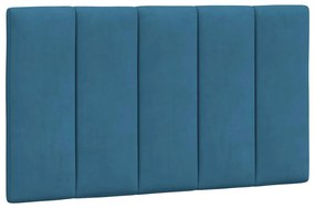 kék bársony fejtámla párna 80 cm