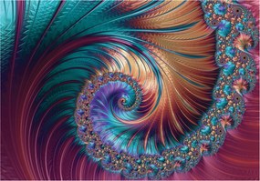 Fotótapéta Spirál Fraktálok Színek Absztrakt Mélység 200x140 +ragasztó