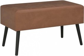 sötétbarna műbőr pad fiókokkal 80 cm