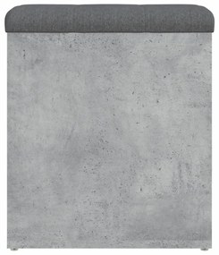 betonszürke szerelt fa tárolópad 42 x 42 x 45 cm