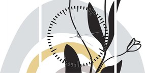 Kép - Virágok vázában N⁰1 (órával) (90x30 cm)