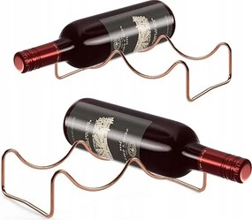 545. Tonlea Bortartó Állvány 2 Palackhoz Arany 2 Állvány Szett