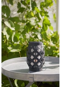 Flame Lantern fekete lámpás, magasság 23 cm - Star Trading