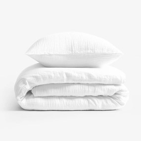 Goldea muszlin ágyneműhuzat – fehér 140 x 200 és 70 x 90 cm