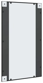 fekete téglalap alakú vas fali tükör 60 x 100 cm