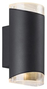 NORDLUX Arn kültéri fali lámpa, fekete, GU10, max. 2X28W, 45481003
