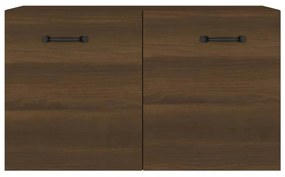 barna tölgyszínű szerelt fa faliszekrény 60 x 36,5 x 35 cm