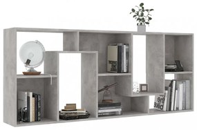betonszürke szerelt fa könyvszekrény 67 x 24 x 161 cm