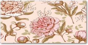 Üvegpanel konyhába Bazsarózsa 120x60 cm Ragasztó