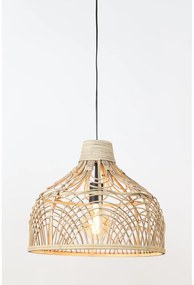 Natúr színű mennyezeti lámpa rattan búrával ø 42 cm Pocita – Light &amp; Living