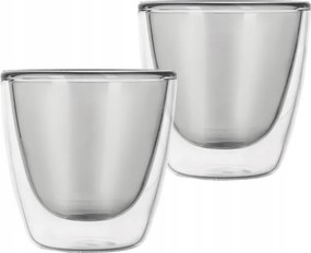 2x Termikus pohár dupla falú eszpresszó kávé pohár 90 ml