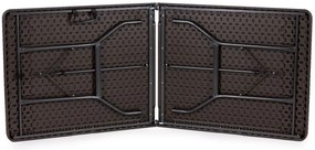 Összecsukható catering asztal 180cm Brown Rattan