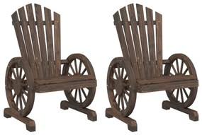 vidaXL 2 db tömör fenyőfa kerti Adirondack szék