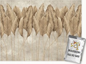 Fotótapéta Levelek Toll 3D Beton Hálószoba Nappali Fali Tapéta 300x210