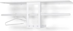 Fehér acél fali fogas polccal 100 cm Luno Small – Spinder Design