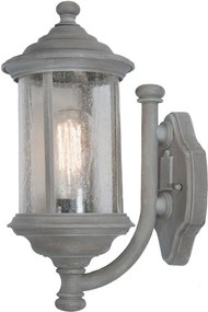 DAR LIGHTING BRO1661 BROMPTON Klasszikus Kültéri Fali Lámpa Átlátszó, Szürke E27 IP43