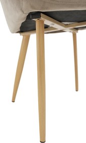 Szék, szövet Taupe szürke-barna/bükk, ODOVEL