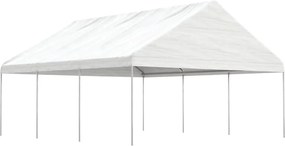 vidaXL fehér polietilén pavilon tetővel 6,69 x 5,88 x 3,75 m